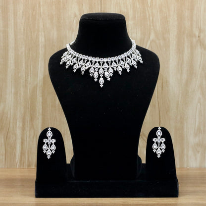 Rawiya AD Necklace Set - AJEH Jewellery